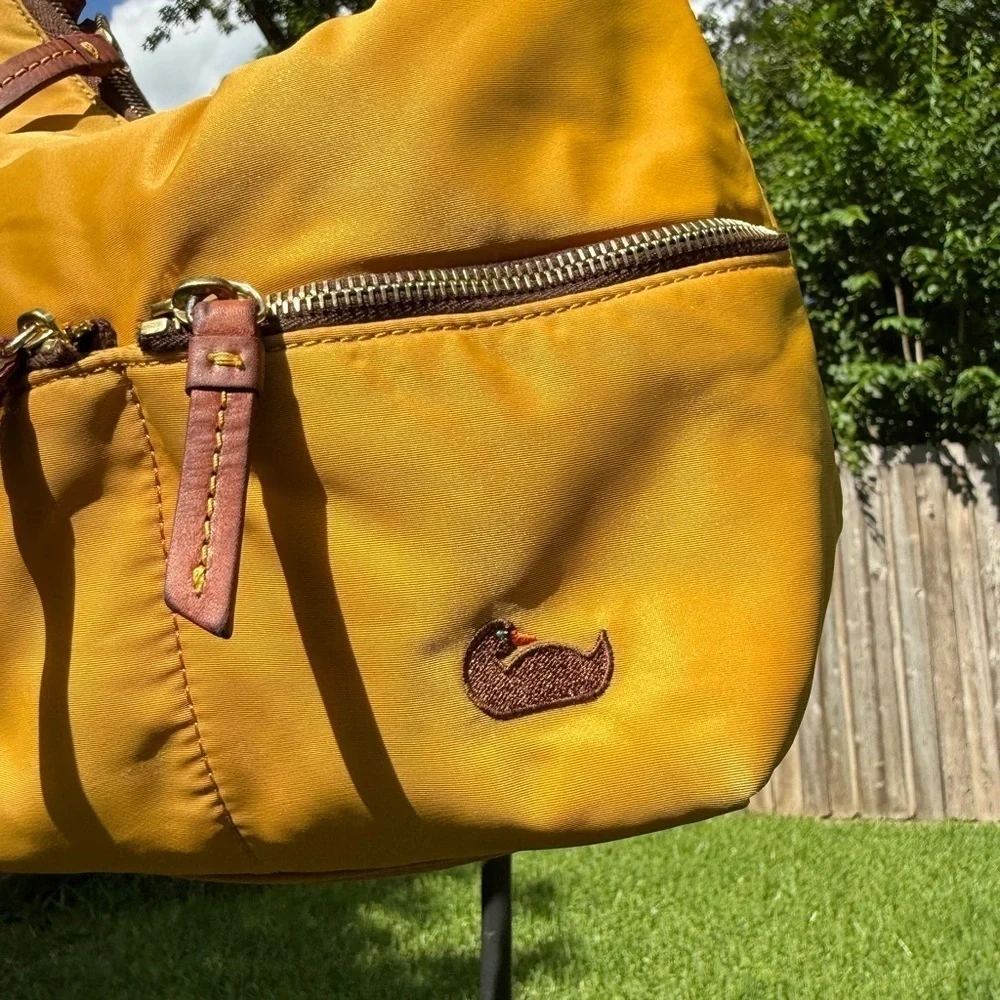 ▶️ Dooney & Bourke ◀️ Mustard Gold / Yellow Camden nylon hobo bag